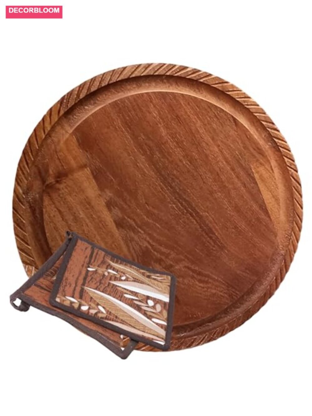 Acacia Wood Trivet Reversible Cutting Board Serving Tray